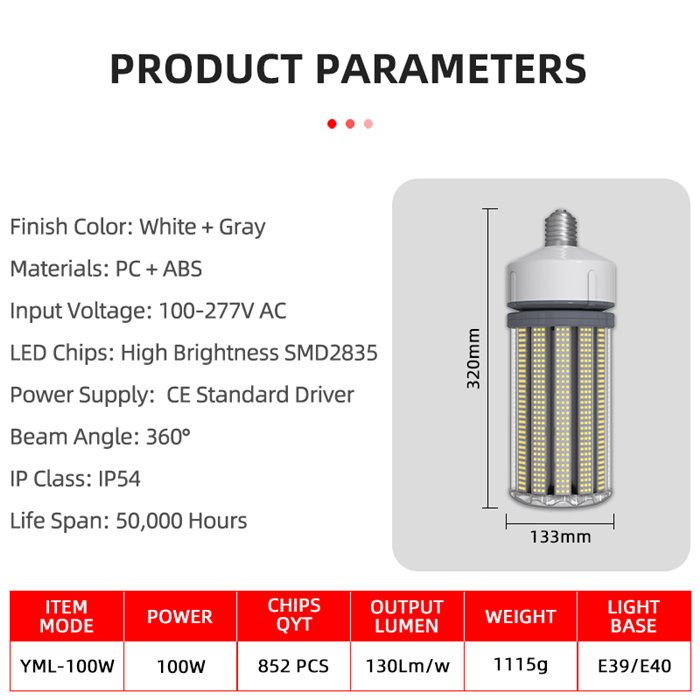 СИД света 3000-6000k мозоли СИД 100W откалывает полный выход 13000Lm