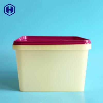 As cubas recicladas 2800ML 94OZ dos PP IML muram finamente cubetas quadradas do produto comestível