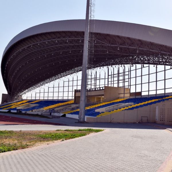 Полуфабрикат строя светлая стальная крыша пропаганды структуры Q235 рамки космоса для стадиона