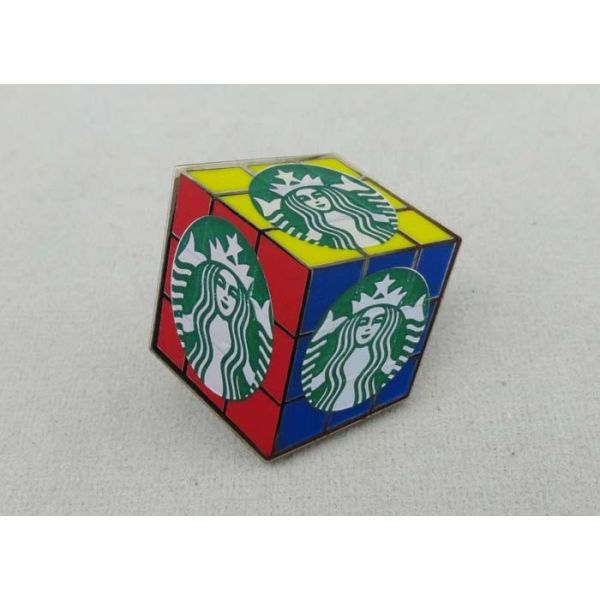 Brass Imitation Hard Enamel Pin Gold Plating for Starbucks Coffee Lapel