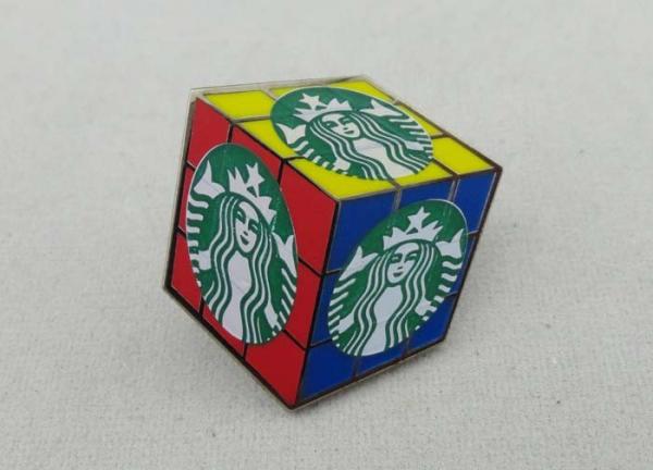 Brass Imitation Hard Enamel Pin Gold Plating for Starbucks Coffee Lapel