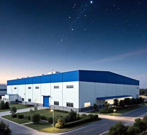 Edificio modular con estructura de acero industrial comercial con componentes estandarizados