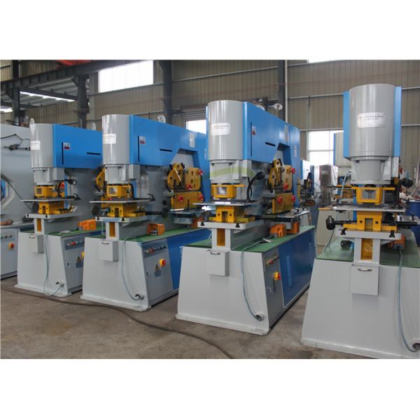 60 Ton Hydraulic Ironworker Machine , Industrial Ironworker For Sheet Metal