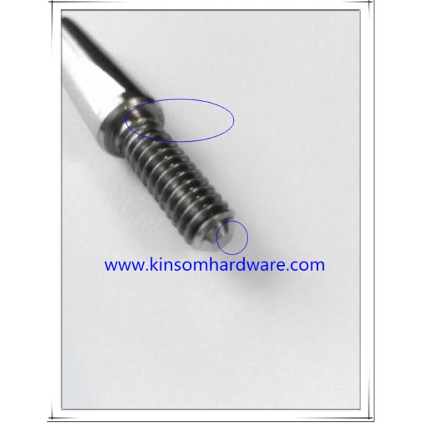 Special SUS screw with shallow slot machining part