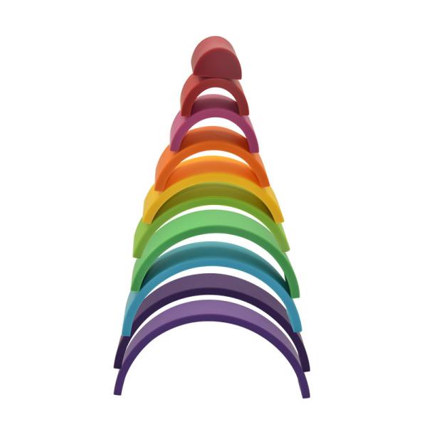 Soft Non PVC Baby Stacking Toy Food Grade Silicone Sensory Blocks