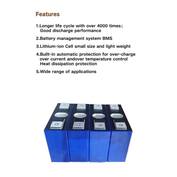 High Capacity Lithium Ion Battery Cells 3.2volt 4000 Cycles Life for EVs