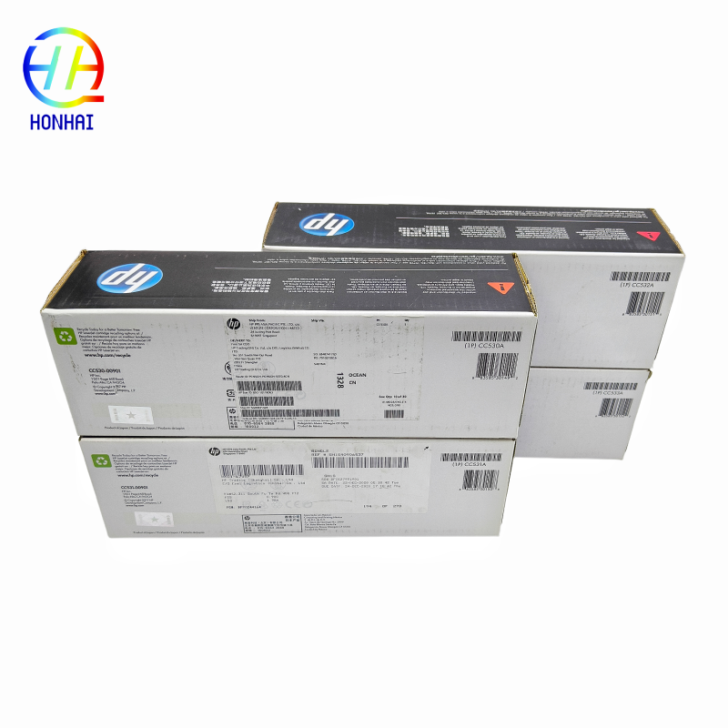 Original 304A CC530A CC531A CC532A CC533A Laser Toner Cartridges - Set of 4  for HP color laserjet cp2025, CM2320fxi MFP, CM2320n MFP, CM2320nf MFP, CP2025dn, CP2025n, CP2025x Printer Parts
