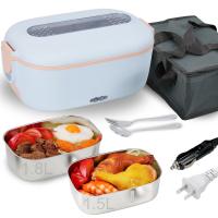 Boîte à lunch électrique chauffée en acier inoxydable imperméable pour bureau / maison / voyage