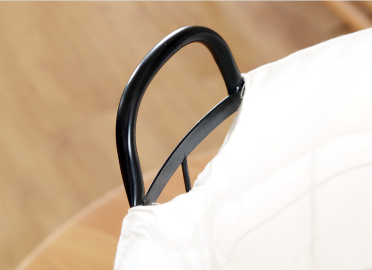 Iron Round Household Laundry Basket North Europe Dirty Clothes Basket Toy Litter Basket