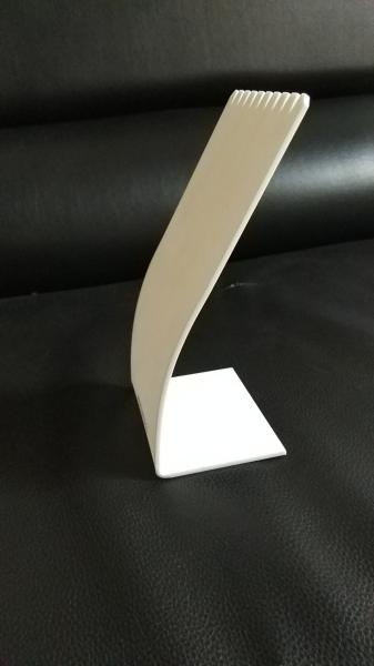 3mm Arched White Acrylic Jewelry Necklace Display Perspex Jewellery Bangle Rack W/ Earring Holes