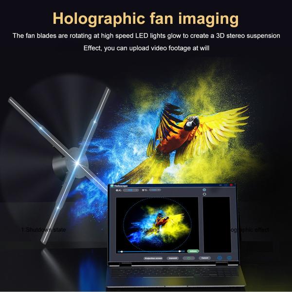 Hologram Fan 3d Hologram Display 180cm Digital Signage with 2d 3d Animation and LED