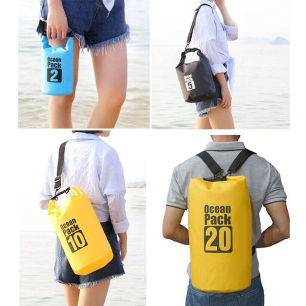 2L 5L 10L 15L 20L 30L Dry Bag PVC Sack Floating Boating Ocean Pack