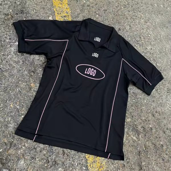 Custom Short Sleeve Reflective Polo t Shirts Screen Print T-shirts Boxy Fit Tee Sport Casual Tshirt Manufacturers