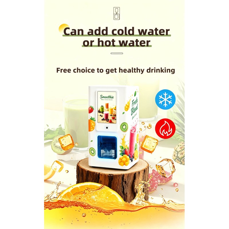 Countertop Mini Automatic Smoothie Vending Machine, Commercial Self Service Model, OEM & ODM Custom Available