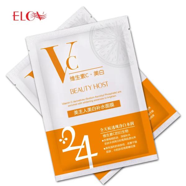 25 ml descascam clarear a máscara protetora de iluminação dos cuidados com a pele da máscara facial da folha da vitamina C da máscara