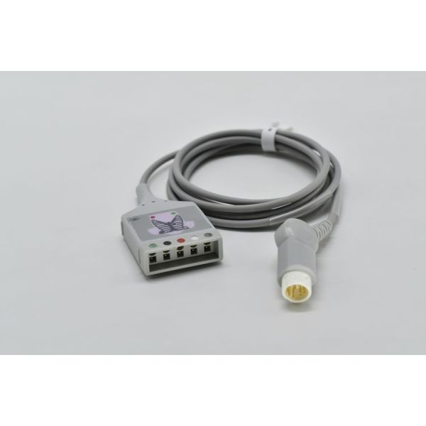 OEM Medical Consumables from China Factory 78352C 7834C 12 Pin Five-Lead ECG Main Cable Compatible with ECG Lead
