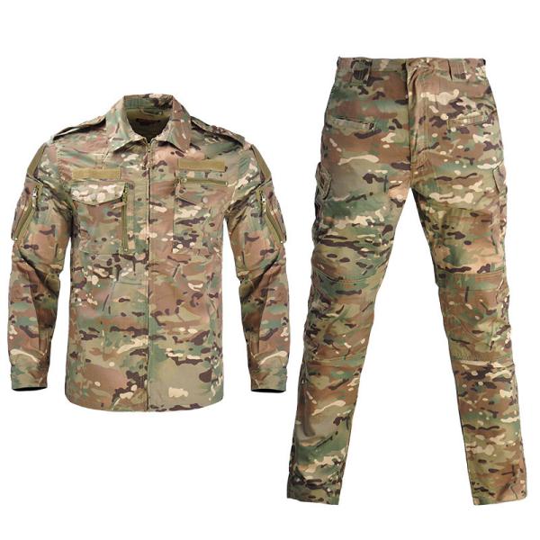 Multi-Pocket Tactical Camouflage Clothing Fine Twill Fabric Cotton blend
