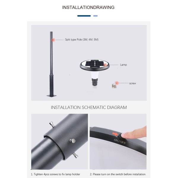 25W Power Solar House Stake Lights LED Outdoor Garden Lights