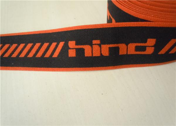Elastic Jacquard Nylon Webbing Straps 38Mm , Custom Printed Webbing