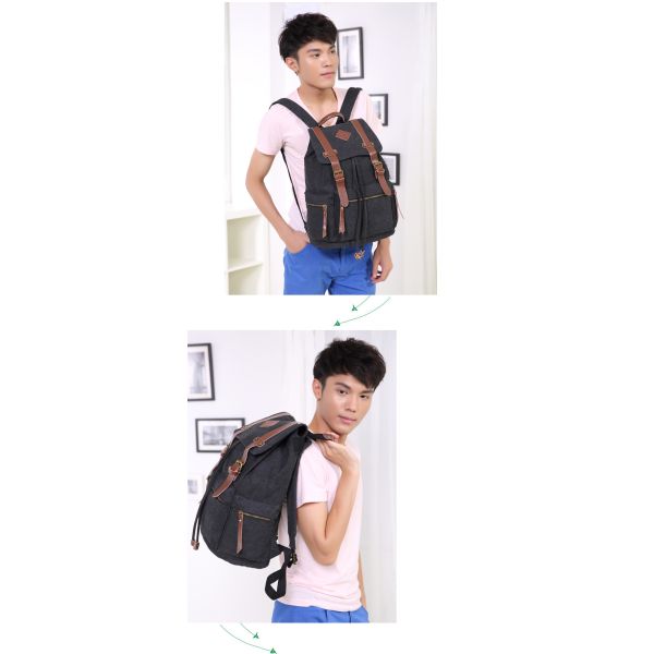 New canvas shoulder bag men and women casual canvas bag tide backpack schoolbag bag Europe
