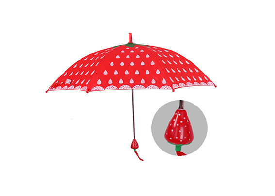 Прекрасная ручка клубники ягнится компактный зонтик дизайн ребенк 18 дюймов безопасный