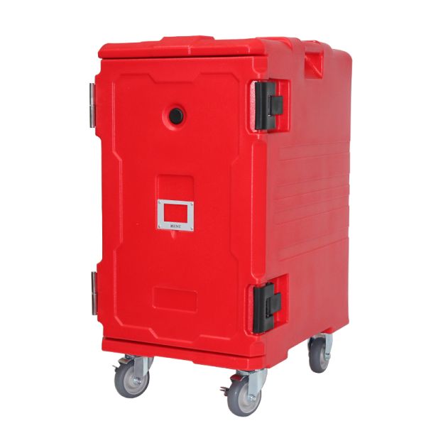 Térmico fácil de usar portador de alimentos 120L 5 capas aislado de comida de la sartén rodillas portador rojo