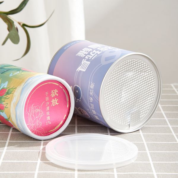 Matte Glossy Printed Paper Tube Packaging For Food Recyclable Cardboard Canisters