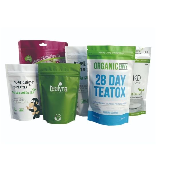 Stand up pouches k bag plastic bags packaging pouch zipper with foil flour