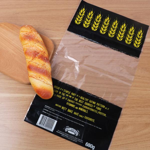 Produto comestível transparente densamente 0.03mm de empacotamento plástico do pão de 23*30cm