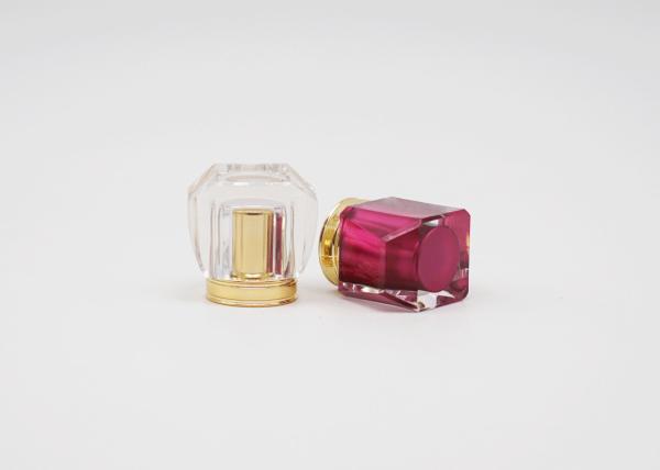 Crimpless  Square Luxury Transparent Aluminum Cosmetic Bottle Cologne Caps