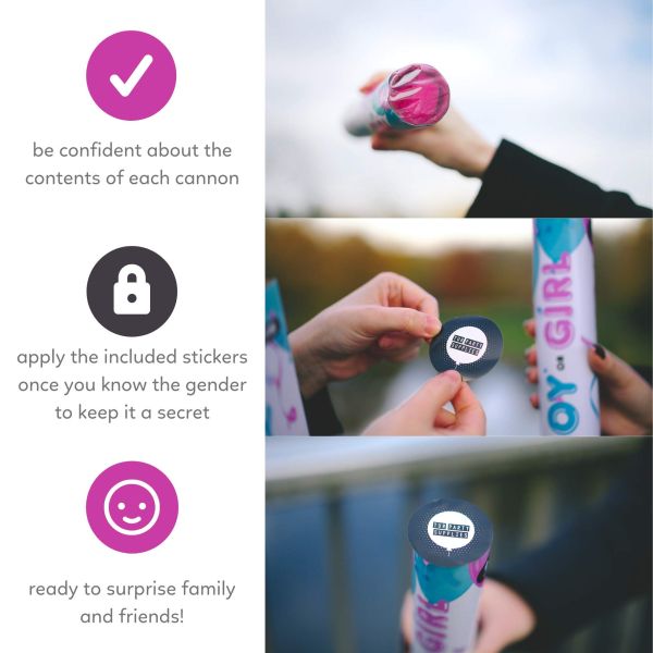 Add a Surprise Element to Your Year Party with Gender Reveal Confetti Powder Cannon
