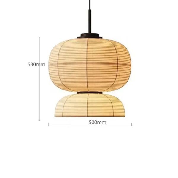Japanese Pendant Lights Vintage Fabric Lantern Wabi Sabi Lights (WH-VP-335)