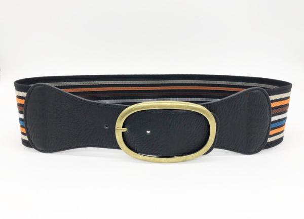Women's Multicolor Elastic Belts 7.8cm Width With Anti-brass Buckle​