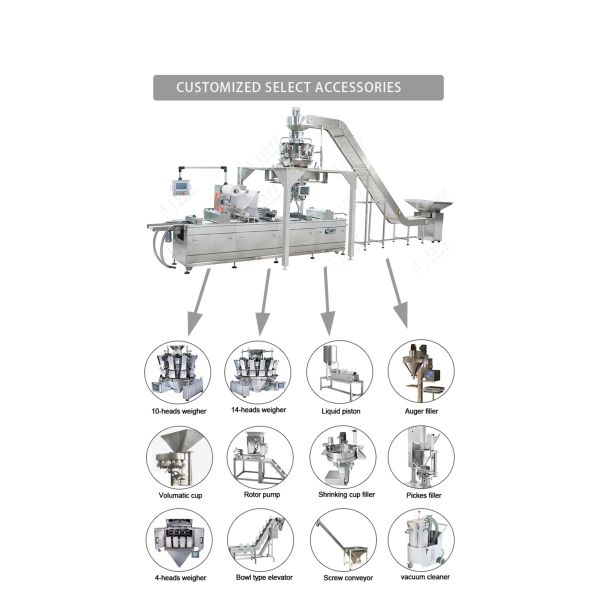 Автоматическая вакуумная упаковочная машина для наполнения азотом Линии упаковки для фруктов и Овощей