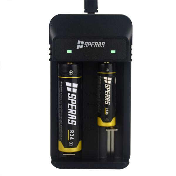 portable 2 Slot 18650 Lithium DC4.2V USB Battery Charger