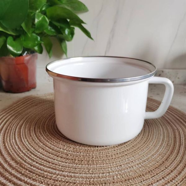 Thickness 0.5mm Lightweight 350ml 500ml Enamel Camping Mugs Perfect for Travel and Adventure