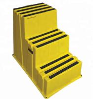 Tabouret en plastique empilable d'étape de 3 pneus avec non le tapis de glissement