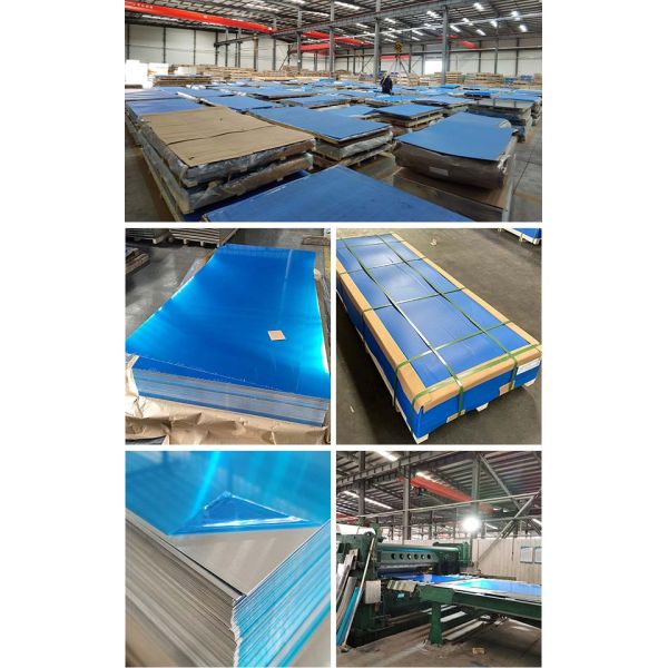 0.5 / 2.0 / 1.25 / 1.6 / 2.5mm 1050 5052 H14 H32 Temper One Side Blue PVC Aluminum Sheet