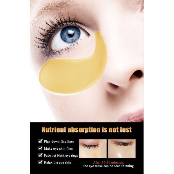 Anti Aging Eye Mask , 24k Crystal Collagen Gel Eye Mask For Lines / Wrinkles