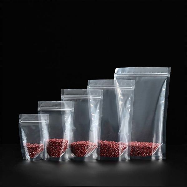 Thickened Stand Up Resealable Pouch Matte Stand Up Plastic Bags Reusable