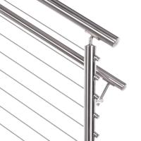 90 - 120 mm de hauteur Escalier en verre en aluminium Balustrade câble de fil de fer Barrière