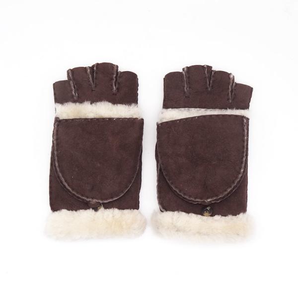 Multifunctional Sheep Skins Leather Mittens Touch Screen With Fingers