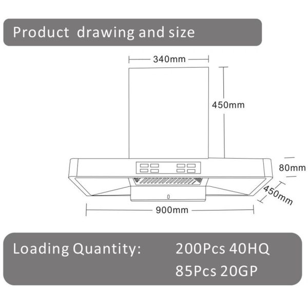 Экран касания под приборами кухни клобука экстрактора шкафа варя