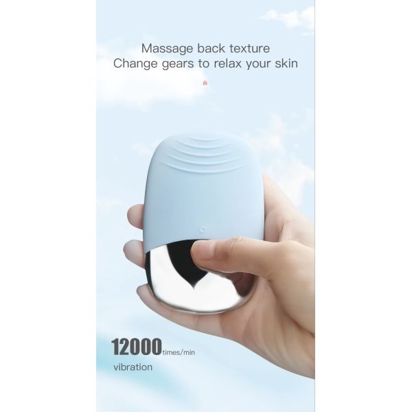 Cepillo de limpieza facial sónico de silicona OEM, cepillo exfoliante de piel impermeable, limpiador profundo