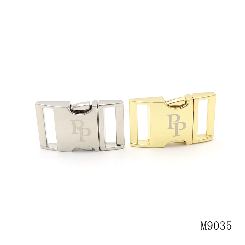 26.5 mm Metal Bag Lock Pet Collar Quick Release Buckle Silver