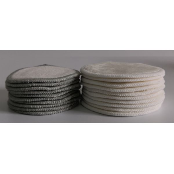 Organic Bamboo Reusable Makeup Remover Pads For Lady / Girl / Mum Breathable