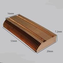 Dissipador de calor de bronze raspado do OEM, dissipador de calor raspando do bloco do cobre do CNC do cobre Cu1100 do dissipador de calor da aleta
