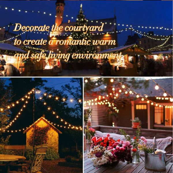 света шарика рождества шариков шарика G40 1W строки СИД 2700K винтажные на открытом воздухе