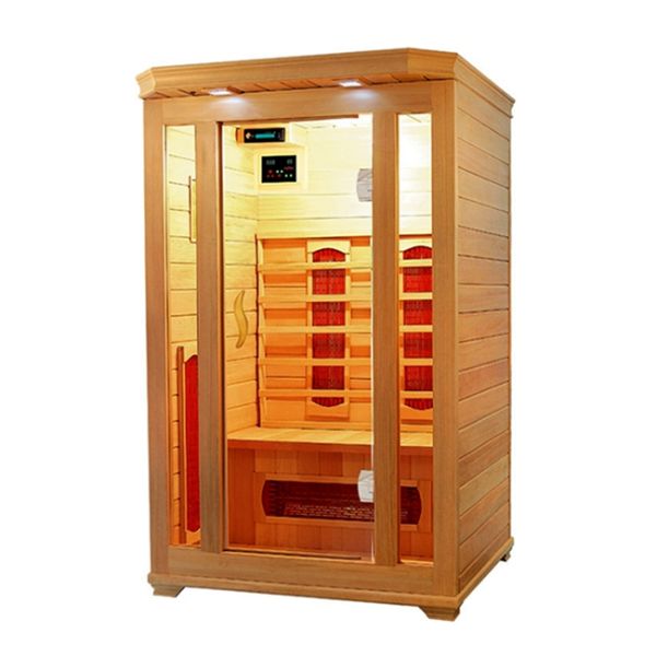 Custom Home Hemlock 2 Person Infrared Sauna Room With Oxygen Ionizer
