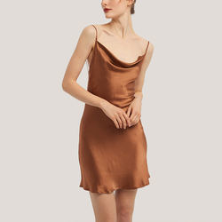 Customized Satin Short Dress Backless Slip Mini Dresses For Women